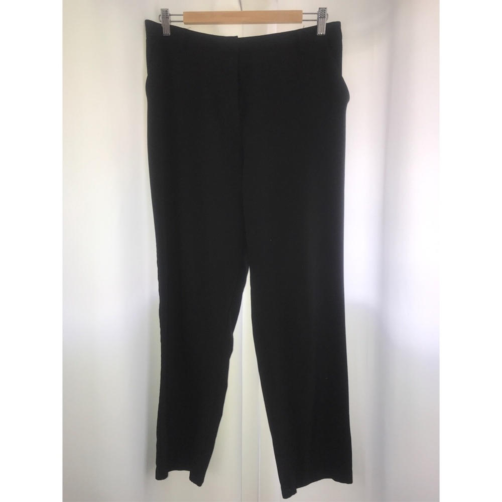Black Belted Waistband Pants with Pockets